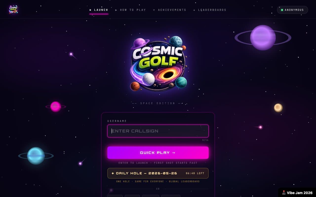 Cosmic Golf